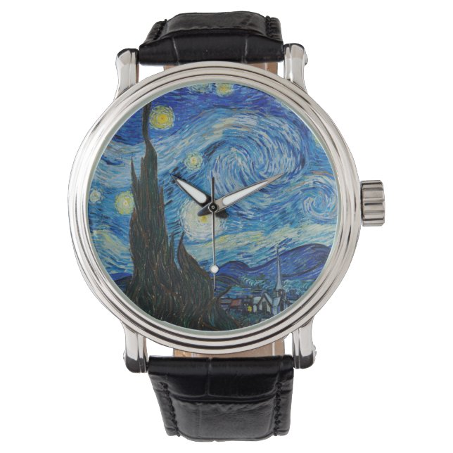 Reloj De Pulsera Starry Night Vincent Van Gogh (Anverso)