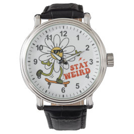 Reloj De Pulsera Stay Weird Skateboarding Daisy