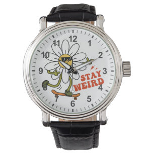 Reloj De Pulsera Stay Weird Skateboarding Daisy