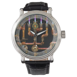 Reloj De Pulsera Steampunk - Fontanería - Encendiendo la Menorá