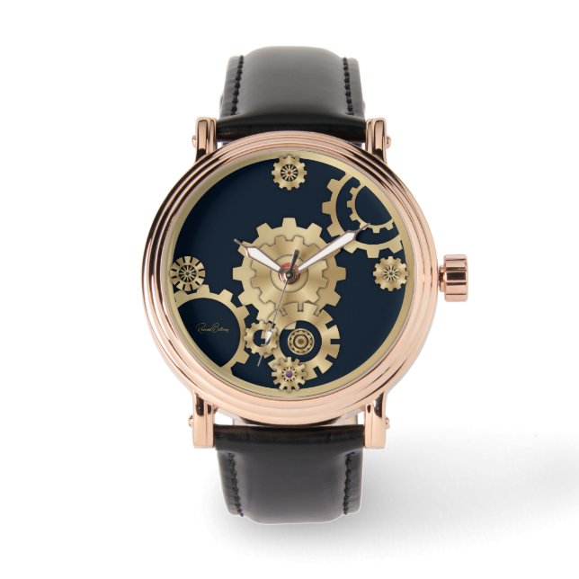 Reloj De Pulsera Steampunk Gold (Anverso)