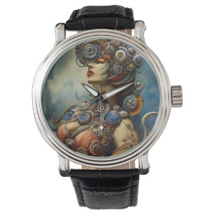 Reloj De Pulsera Steampunk Queen Art Watch