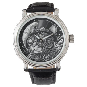 Reloj De Pulsera Steampunk Victorian Cat