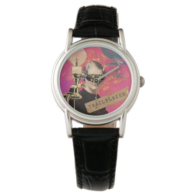 Reloj De Pulsera Steampunk Woman Trailblazer Pop Art (Anverso)