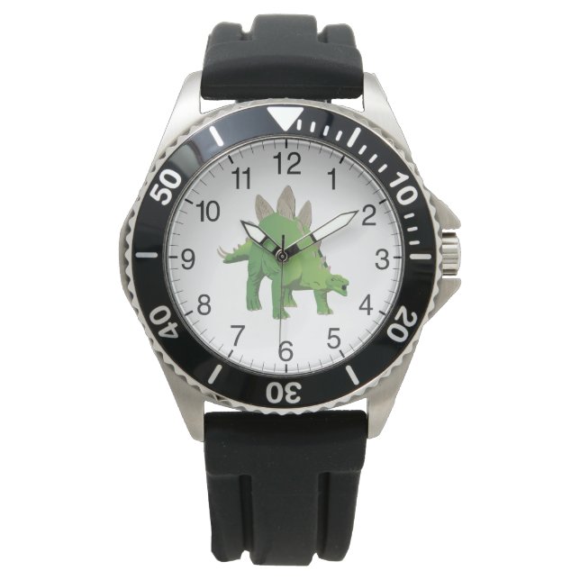 Reloj De Pulsera Stegosaurus Dinosaur (Anverso)