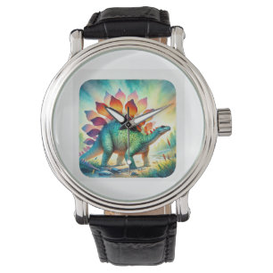 Reloj De Pulsera Stegosaurus in Watercolor 190724AREF136 - Watercol
