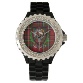 Reloj De Pulsera Stewart Scottish Clan Tartan & Crest
