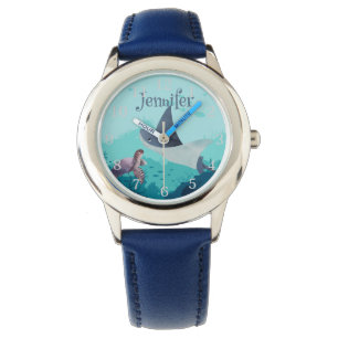 Reloj De Pulsera Stingray y tortuga personalizadas bajo el mar