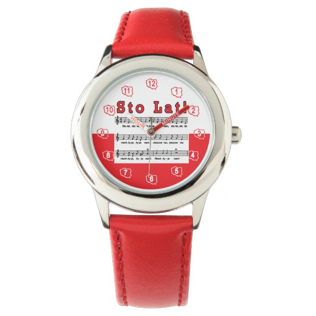 Reloj De Pulsera ¡Sto Lat! Canción (Anverso)