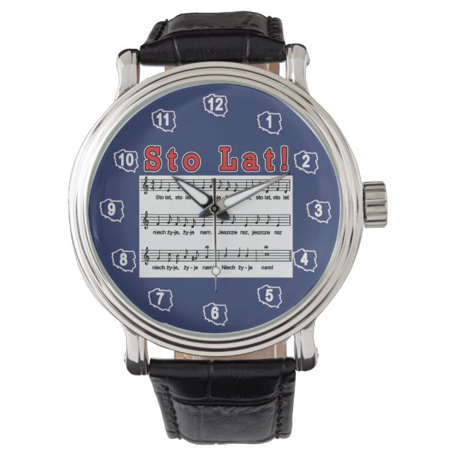 Reloj De Pulsera ¡Sto Lat! Canción (Anverso)