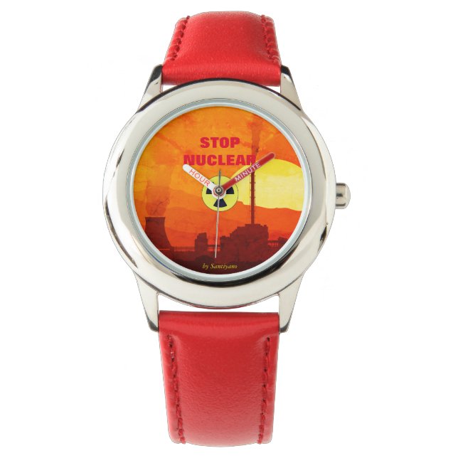 Reloj De Pulsera ' Stop Nuclear ' montre zazzle - femme - enfant
