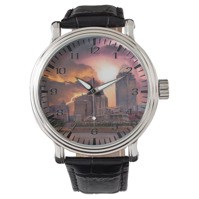 Reloj De Pulsera Stormy Cincinnati Great American Ball Park (Anverso)