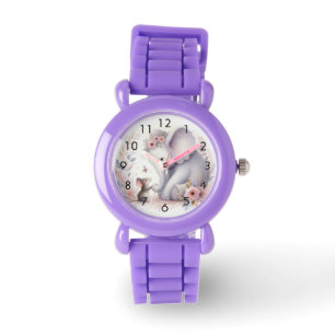 Reloj De Pulsera Storybook Woodland Babia Elefante Y Ratón