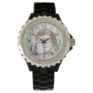 Reloj De Pulsera Storybook Woodland Babies Hedgehog Love