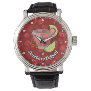 Reloj De Pulsera Strawberry Daiquiri Cocktail