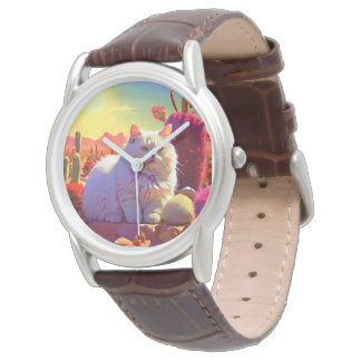 Reloj De Pulsera Stylish fluffy cat watch for cat lovers