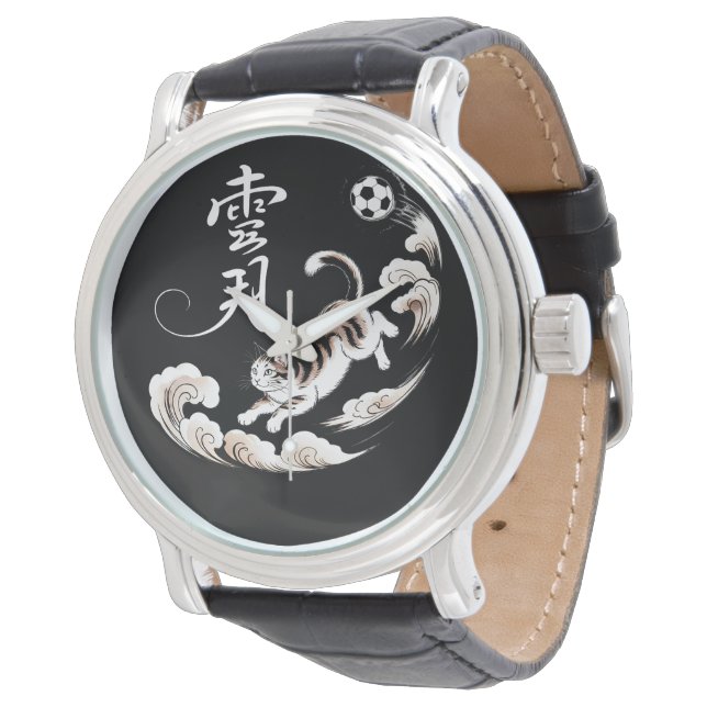 Reloj De Pulsera Stylish Japanese Cat Soccer Unique Gift for Sports (Angular)