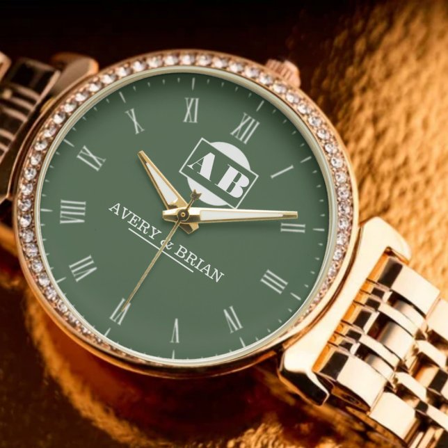 Reloj De Pulsera Stylish Minimalist Couples’ Personalized  Names In (Subido por el creador)