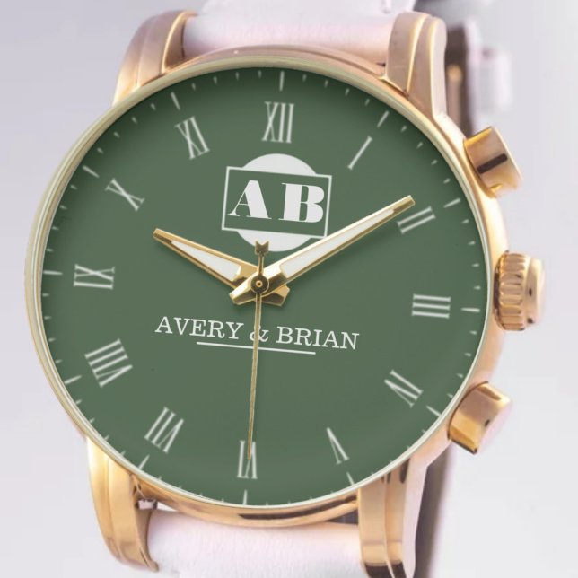 Reloj De Pulsera  Stylish Minimalist Engraved Couple’s Name  (Subido por el creador)