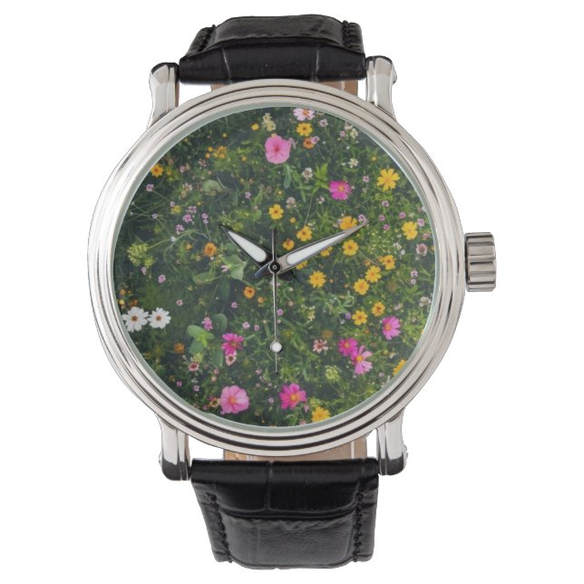 Reloj De Pulsera Stylish Watercolor Floral Pattern (Anverso)