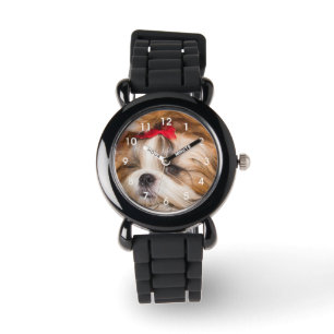 Reloj De Pulsera Su mascota personalizado foto de cachorro con cara