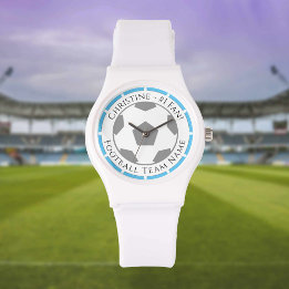 Reloj De Pulsera Su nombre más el nombre del equipo de fútbol Watch