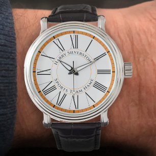 Reloj De Pulsera Su nombre más el nombre del equipo deportivo Watch