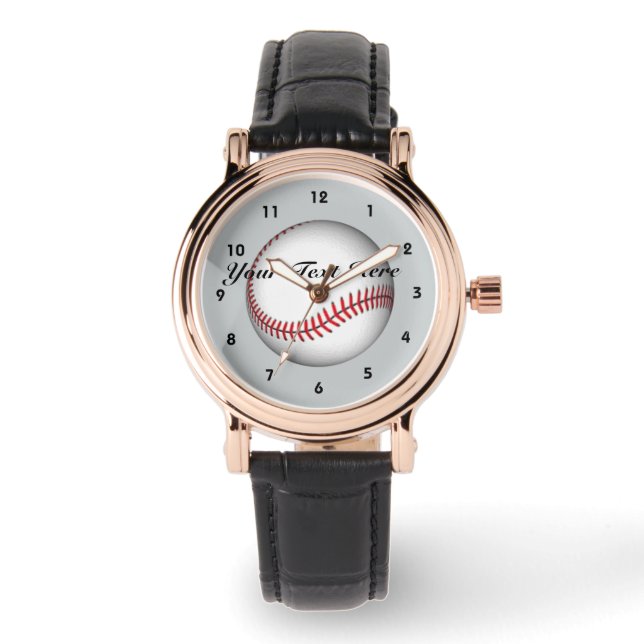 Reloj De Pulsera Su texto aquí Baseball Watch (Anverso)
