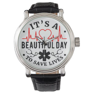 Reloj De Pulsera Su un día hermoso para ahorrar vidas