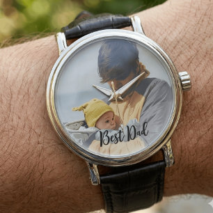 Reloj De Pulsera Sube Tu Propia Foto Mejor papá personalizado