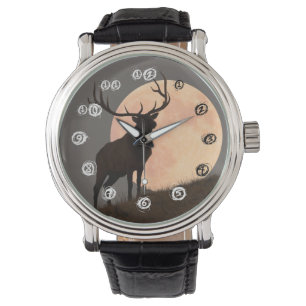 Reloj De Pulsera Subida de los alces majestuosos de Bull y de la
