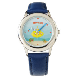 Reloj De Pulsera Submarino Amarillo Mar Profundo