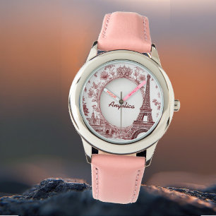 Reloj De Pulsera Sueño de París Torre Eiffel Viaje a Francia Pastel