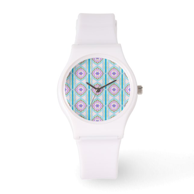 Reloj De Pulsera Sueño Pastel Boho Geométrico Caleidoscopio (Anverso)