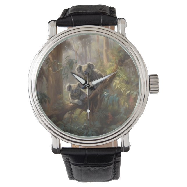 Reloj De Pulsera Sueños de bosques de Koala (Anverso)