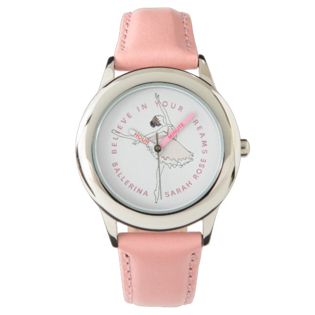 Reloj De Pulsera Sueños de nombre personalizados de Chica de Baller (Anverso)