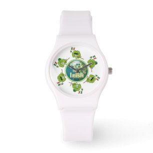 Reloj De Pulsera Suerte a los irlandeses - Shamrock alrededor del g