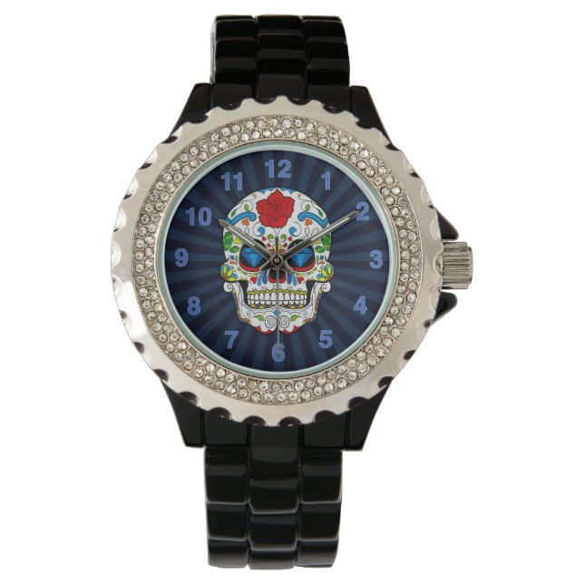 Reloj De Pulsera Sugar Skull Mens Watch Personalizable (Anverso)