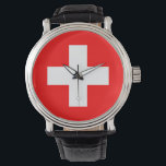 Reloj De Pulsera Suiza<br><div class="desc">Bandera de Suiza</div>