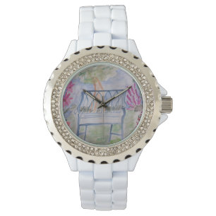 Reloj De Pulsera Summer Garden Bench Watch