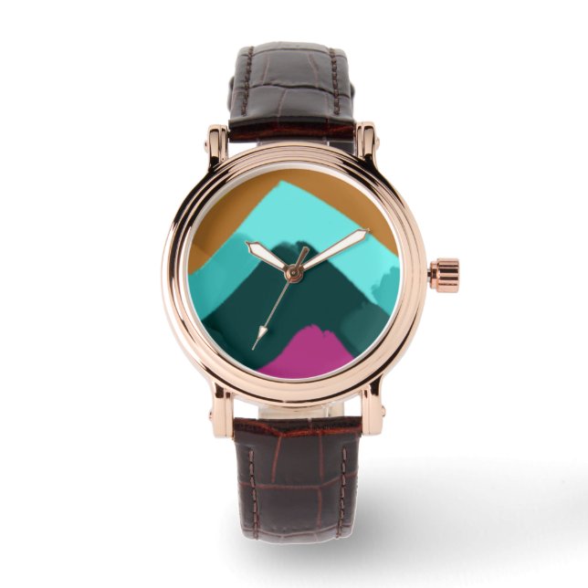 Reloj De Pulsera Summer Splash Wave Abstract Art  (Anverso)