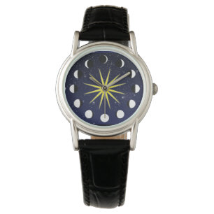Reloj De Pulsera Sun, fases de la luna y estrellas