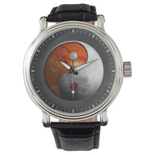 Reloj De Pulsera Sun y Moon Yin Yang