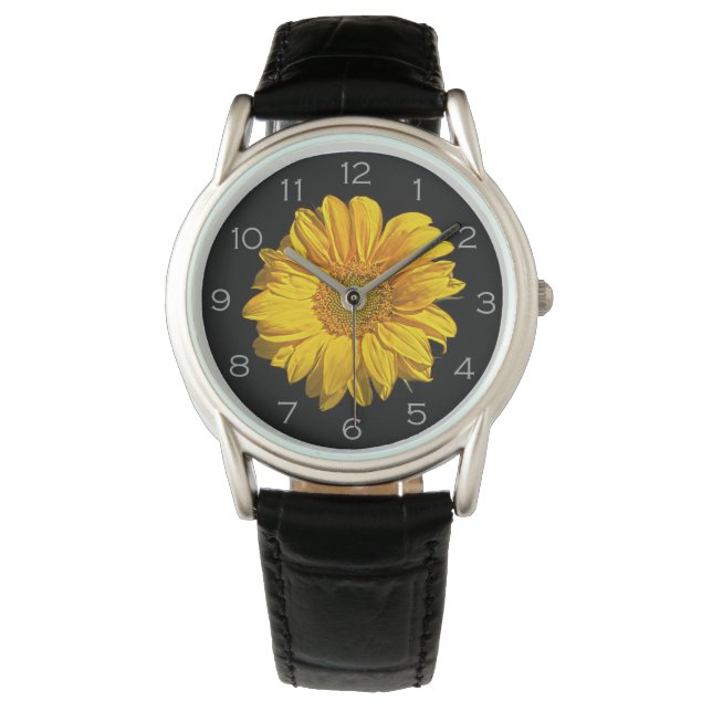 Reloj De Pulsera Sunflower Grey Numbers wam (Anverso)