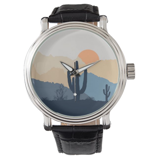 Reloj De Pulsera Sunrise azul y beige desértico (Anverso)