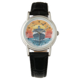 Reloj De Pulsera Sunset Cruise Ship Vacation Ocean Caribbean