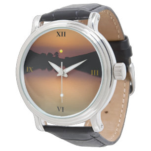 Reloj De Pulsera Sunset sobre el lago Bruton