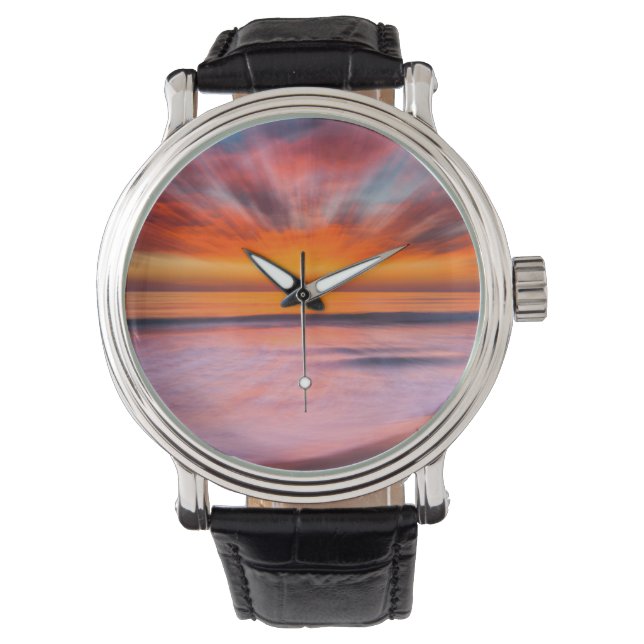 Reloj De Pulsera Sunset Tamarack Beach | Carlsbad, CA (Anverso)