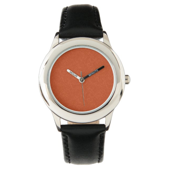 Reloj De Pulsera Superficie texturizada naranja con patrón de remol (Anverso)