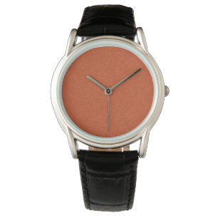 Reloj De Pulsera Superficie texturizada naranja con patrón de remol
